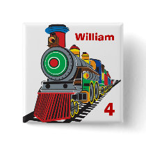 Choo Choo Train Pinback Buttons