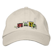 Choo Choo Train embroidered hats by ZazzleEmbroidery Choo Choo Train embroidered hats