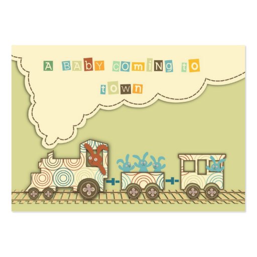 Choo Choo Train Gift Tag Business Card Template (front side)