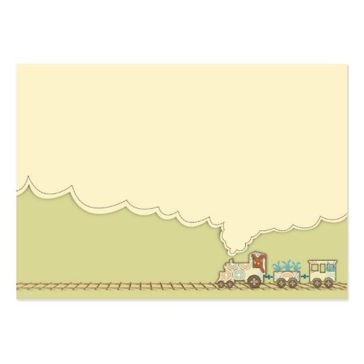 Choo Choo Train Gift Tag Business Card Template (back side)