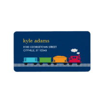 Choo Choo Train Kids Address Label