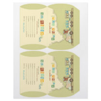 Choo Choo Train Mini Puff Box Template Full Color Flyer