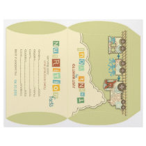 Choo Choo Train Puff Box Template Flyer Design
