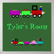 Choo Choo Train Room Sign Posters