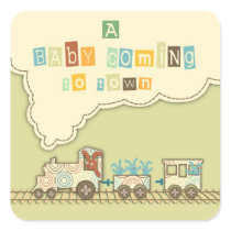 Choo Choo Train Square Sticker
