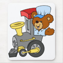 Choo Choo Train Teddy Bear mousepads by MishMoshTees Choo Choo Train Teddy Bear mousepads