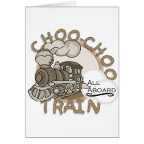 Choo-Choo Train Tshirts and GIfts Greeting Cards