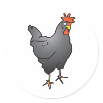chook chicken round sticker