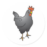 chook chicken round sticker