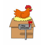 Chook House Funny Chicken on House Cartoon t-shirts