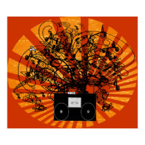 Choose any color background-80s BoomBox posters