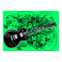 Choose any color background-Guitar Swirled posters