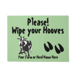 CHOOSE COLOR Pygmy Goats Wipe your Hooves Doormat