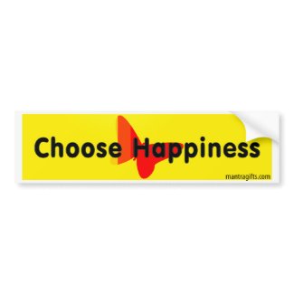 Choose Happiness bumpersticker