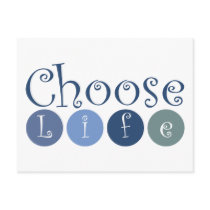 Choose Life Circles postcards