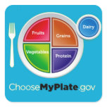 Choose My Plate (Blue) Stickers