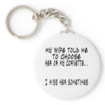 Choose Wife or Corvette keychains