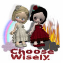 Choose Wisely Angel Devil Girls