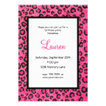 Choose Your Age Pink Leopard Birthday Invitation