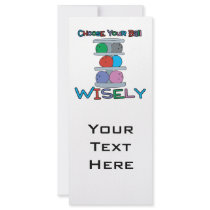 choose your ball wisely bowling humor rack card design