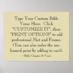 Choose Your Bible Verse Art Print, Optional Framed Poster