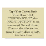 Choose Your Bible Verse Art Print, Optional Framed Poster