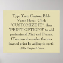 Choose Your Bible Verse Art Print, Optional Framed Poster