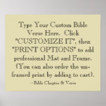 Choose Your Bible Verse Art Print, Optional Framed Poster