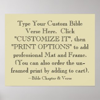 Christian Poster: Choose Your Bible Verse