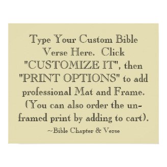 Choose Your Bible Verse Art Print, Optional Framed Poster