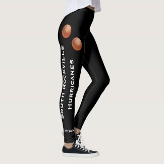 CHOOSE YOUR COLOR Basketball Team Leggings w/ Name