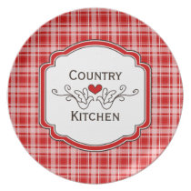 Choose Your Color Cozy Plaid Plate plates