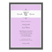 Choose Your Color Monogram Wedding Invitations