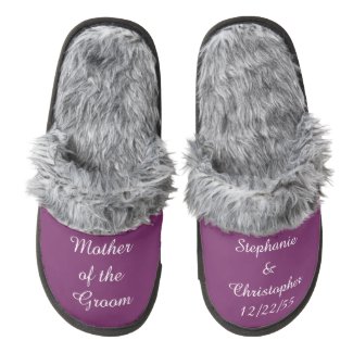 CHOOSE YOUR COLOR Personalized Wedding Slippers