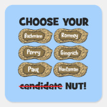 choose your nut square stickers