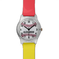 Choose Your Team Colors, Personalized Baseball Watches