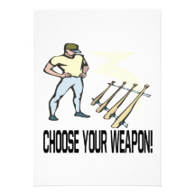 Choose Your Weapon Personalized Invitation