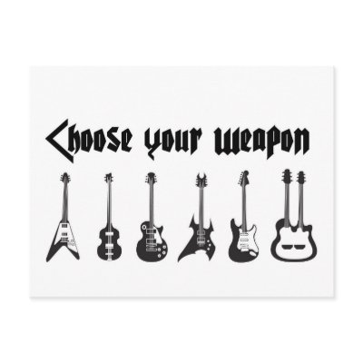 Choose Your Weapon Postcard by RAWRoutloud