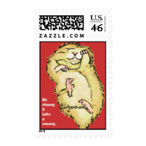 Choosy Snoozy Hamster Cartoon Postage postage by zooogle Choosy Snoozy Hamster Cartoon Postage postage