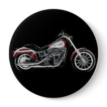 Chopper Hog Heavyweight Motorcycle Pinback Button