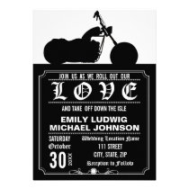Chopper Motorcycle Biker Custom  Wedding Invite