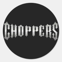 CHOPPER ROUND STICKERS