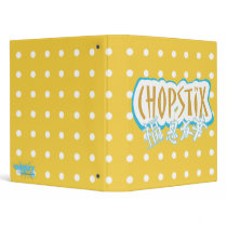 "Chopstix" Fictional Chinese Take-out Logo Binder