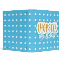 "Chopstix" Fictional Chinese Take-out Logo 3 Ring Binder