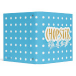 "Chopstix" Fictional Chinese Take-out Logo 3 Ring Binder
