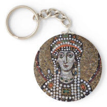 Chor Mosaics At San Vitale In Ravenna, Szene: Empr Key Chain