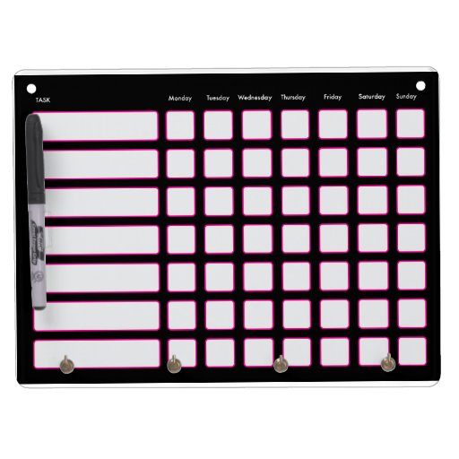 Chore Chart DryErase Whiteboards Zazzle