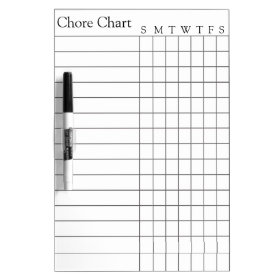 Chore Chart List Stripes Weekly  Gray Dry-Erase Boards