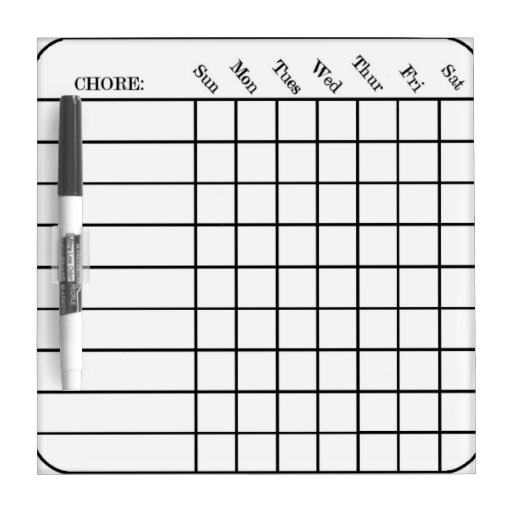 chore-chart-small-w-pen-dry-erase-board-zazzle