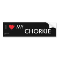 Chorkie Sticker bumper stickers by ValentinaRose Chorkie Sticker bumper stickers